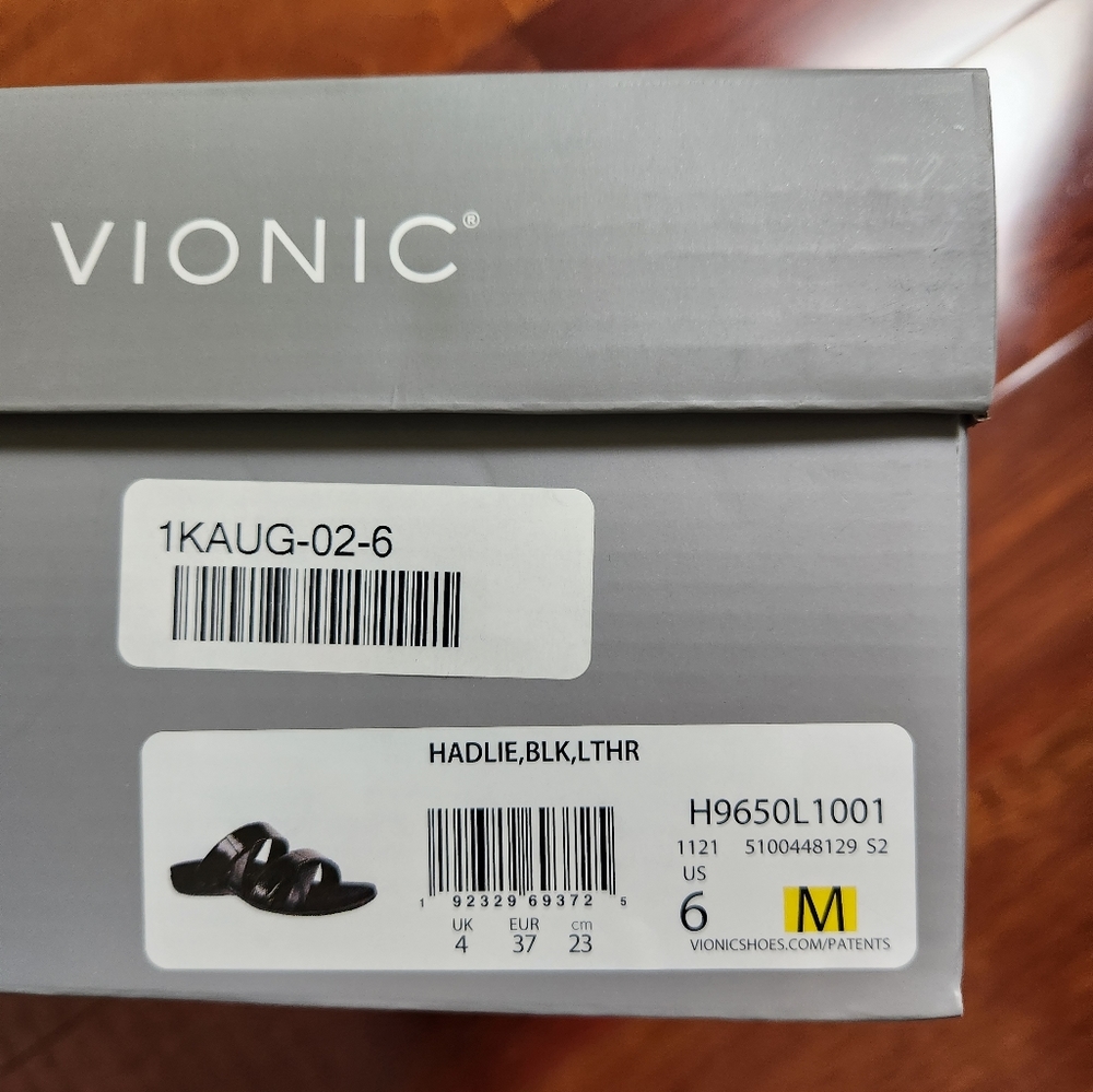 Vionic Hadlie Women's Orthotic Slide Sandals ~BLACK ~6M **NEW - Picture 10 of 10